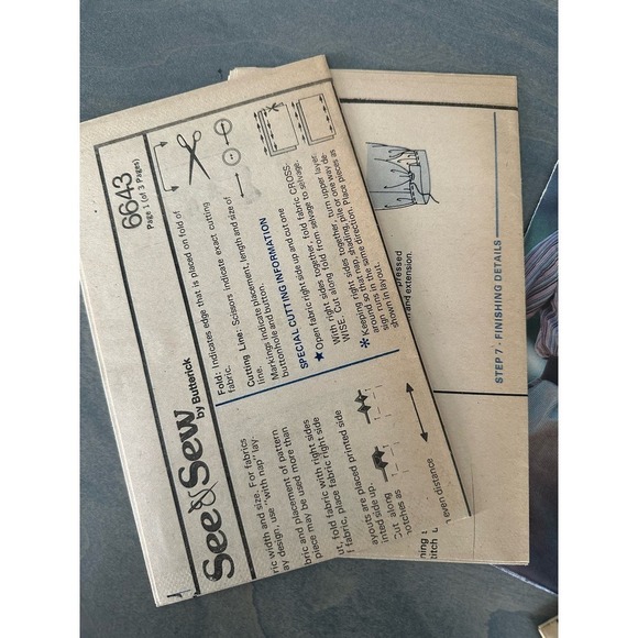 Butterick See and Sew Vintage Uncut Misses Blouse Size 10 Pattern No 6643 - Picture 6 of 7